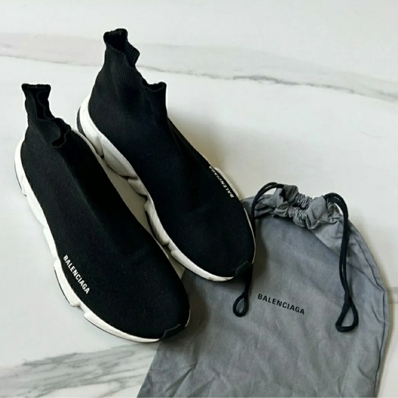 SOLD***Balenciaga Speed Trainer (Unisex) Sine II - Black US Size 11 - Picture 3 of 6